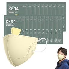 리벤스 에버퓨어 새부리형 황사방역마스크 대형 KF94, 베이지, 20개, 5개입