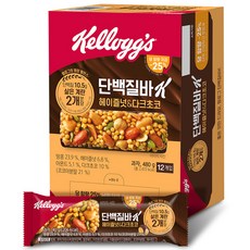 켈로그 단백질바K 헤이즐넛&다크초코, 480g, 1개