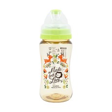 Simba 小獅王辛巴 PPSU寬口雙凹中奶瓶 3個月以上, 遇見丘比特 果綠色, 270ml, 1瓶