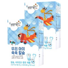 Woongjin 孩童鈣果凍條 30包入, 600g, 2盒