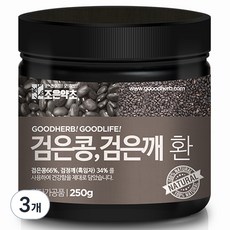 조은약초 프리미엄 검은콩검은깨환, 3개, 250g