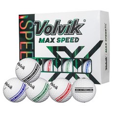 Volvik Max Speed X標誌線高爾夫球, 12入, 1個, 4色