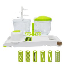 adora 多功能蔬菜切碎器，含切碎器、保管容器、刨刀底座、攪拌器、6個刨刀、蔬菜固定器, 860001, 1組