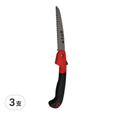 輕巧折合鋸, 9吋225mm, SK5中碳鋼, 鋁板鋼材 1.0mm, 電纜銅線 1.0mm, 樹枝修剪 2.0mm, 鐵皮綁帶 1.0mm, 3支