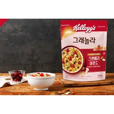 켈로그 크랜베리 아몬드 그래놀라 시리얼, 550g, 1개