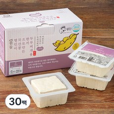 한둘 명인이 국산콩으로 만든 한끼 두부 찌개용, 120g, 30팩