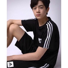 Adidas男童款三線夏服運動上下套裝
