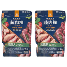 DOG CAT STAR 汪喵星球 慢烘鮮食蔬肉糧 鮮蔬嫩雞 犬用, 85%新鮮原肉+蔬果食材+機能保健, 雞肉, 0.5lb, 2包