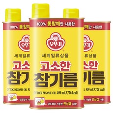 오뚜기 고소한 참기름 병, 500ml, 3개