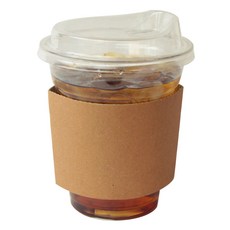 아이엔피 PET 아이스컵 바디 지름 98mm 420ml + 드링킹리드 + 홀더 세트, 50세트 50세트