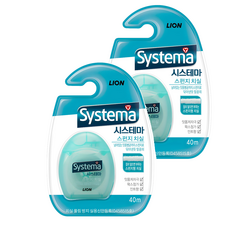 LION 獅王 Systema 細潔 海綿牙線 隨機出貨, 40m, 1捲, 2盒