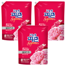 피죤 고농축 실내건조 시그니처 섬유유연제 플라워 페스티벌 리필, 2.3L, 3개