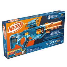 孩之寶 NERF 樂活打擊 菁英系列 鷹眼突擊 RD-8 射擊器，配備可拆卸瞄準鏡和槍管，8發強力彈鼓，附帶16發彈鏢, 1盒