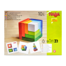 HABA 3D邏輯積木 彩虹立方 10塊 德國製造, 1盒