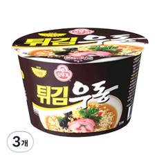 오뚜기 튀김우동 용기 110g, 3개