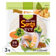 타이키 월남쌈 원형 16cm, 200g, 3개