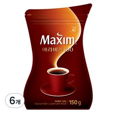 맥심 아라비카 100 원두 커피믹스, 150g, 6개