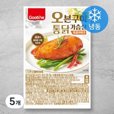 굽네 오븐구이 통닭가슴살 매콤바베큐 (냉동), 110g, 5개