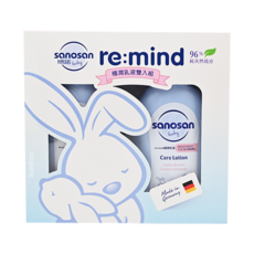 sanosan 珊諾 baby re:mind極潤乳液雙入組 500ml, 96%天然成分, 高效保濕鎖水, 1組