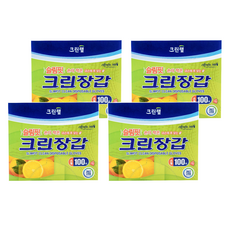 크린랲 슬림핏 크린장갑, 100개입, 4개