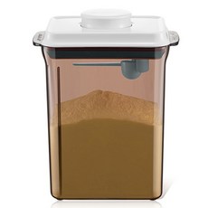 밀키보틀 밀크 파우더 분유 디스펜서 2.3L, 브라운투명 + 화이트, 1개