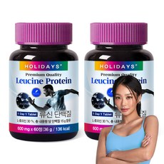 HOLIDAYS 亮氨酸蛋白質補充錠, 60顆, 2罐