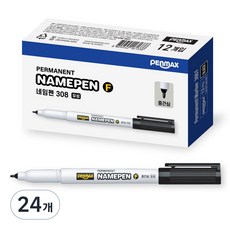 PENMAX 308F中型文字用簽字筆, 24個, 黑色的