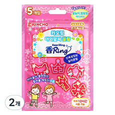 킨초 카오링 야외팔찌 5p, 핑크 (꽃향), 2개
