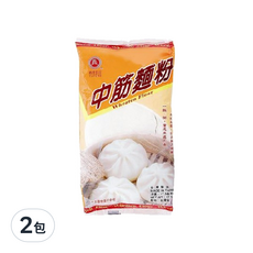 義峰食品 中筋麵粉 500g, 適合多種中式料理製作, 可用於製作麵條、饅頭、包子等家庭麵點, 內含維生素C, 小包裝方便保存, 2包