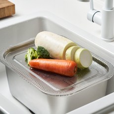 WAGENSTEIGER 不鏽鋼洗碗桶+瀝水托盤組, 銀色, 1組