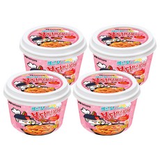 SAMYANG 三養 火辣雞肉風味辣炒年糕 奶油白醬風味 碗裝, 179g, 4入