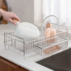 스파이더락 컴팩트 식기건조대, 1단, 크롬, 1개