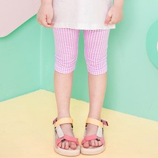 아동용 프레시 체크 5부 레깅스