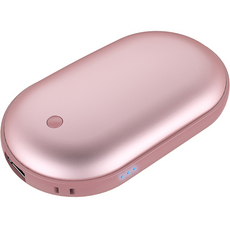 애니클리어 USB 충전식 보조배터리 케이블 겸 휴대용 손난로 전기 핫팩, iGPB-HOT3, 핑크