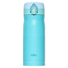 클리나 원터치 보온 보냉 텀블러, 블루, 350ml, 1개
