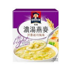 QUAKER 桂格 濃湯燕麥 洋蔥起司風味 5包入, 235g, 1盒