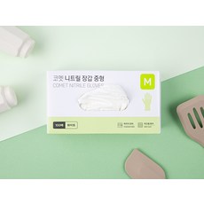 코멧 니트릴장갑 화이트, 중형(M), 100매입, 1개 - 이미지 2
