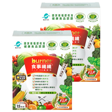 funcare 船井生醫 burner 倍熱 食事纖纖 F.I.P100 纖維粉, 改善腸胃功能, 調節血脂, 15天份, 15包, 7g, 2盒