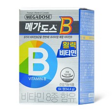 비타민b 영양제-추천-고려은단 메가도스B 비타민, 64정, 1개