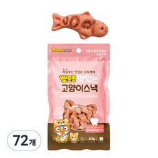 뽀로로 맛있는 고양이 스낵, 연어 + 새우 + 닭고기맛 혼합맛, 40g, 72개