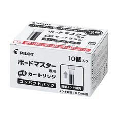 PILOT 百樂 白板可換卡式墨水 WMRF-80-10-B 10個, 可替換卡水設計, TPF系統, 墨水補充簡單容易, 黑色, 1盒