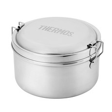 THERMOS 膳魔師 不銹鋼便當盒, SUS304不銹鋼材質, 雙層設計附菜盒 1000ml, Z-LBNP-14, 1個