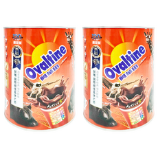 Ovaltine 阿華田 營養巧克力麥芽飲品，含21種營養，5種礦物質，7種維生素，8種必需胺基酸，膳食纖維，黃金大麥麥芽精華>33%，優質可可>10%, 800g, 2罐