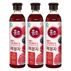 청정원 홍초 복분자, 900ml, 3개