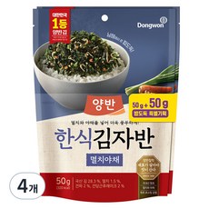 양반 한식 김자반 멸치야채, 50g, 4개 4봉, 50g