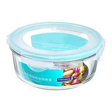 Glasslock 圓形強化玻璃微波保鮮盒 2090ml, MCCB205, 1個