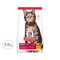 Hill's 希爾思 成貓貓糧，添加牛磺酸，均衡礦物質，含維生素E、omega-3和omega-6，維持皮膚和毛髮健康，易消化，支持心臟、腎臟及膀胱健康, 雞肉, 2kg, 1袋