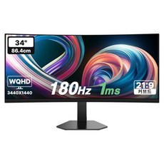 한성컴퓨터 UWQHD 1500R 커브드 180Hz 울트라와이드 게이밍 모니터, 86.4cm, TFG34Q14W(일반)