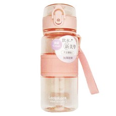 LocknLock 樂扣樂扣 Tritan優質彈蓋提帶水壺, 粉嫩橘, 350ml, 1個