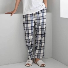 GLAM GONGGAM Rien格紋棉質刷毛睡褲